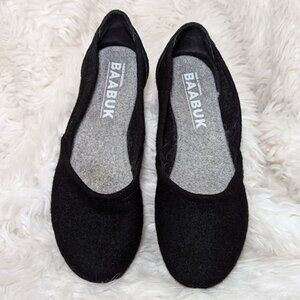 Baabuk Black Wool Ballerina Flat Size 36 (US 6)